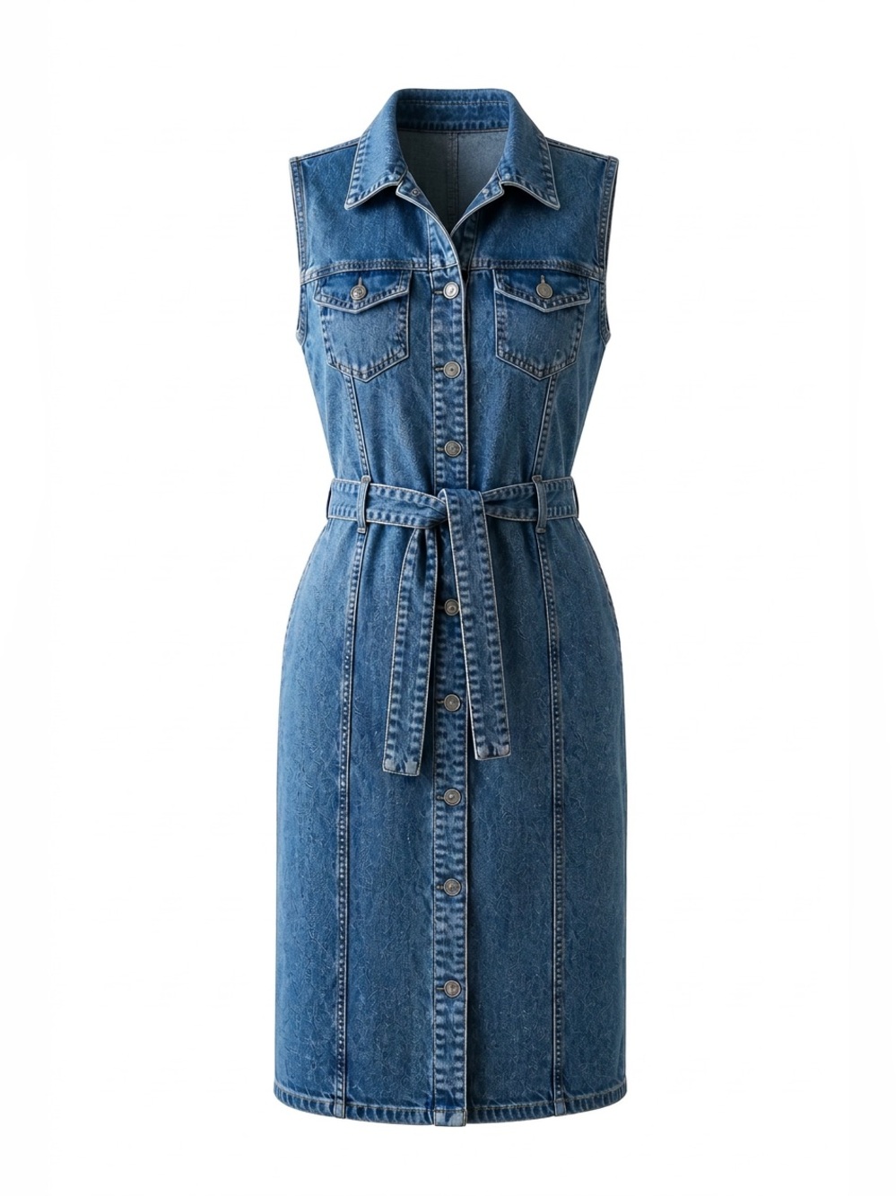 GAP Sleeveless Denim Dress in Blue